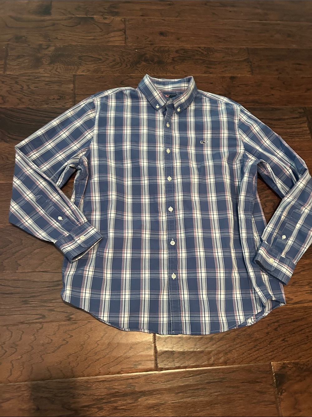 Vineyard Vines Slim Fit Whale Blue Plaid Button-Down Shirt